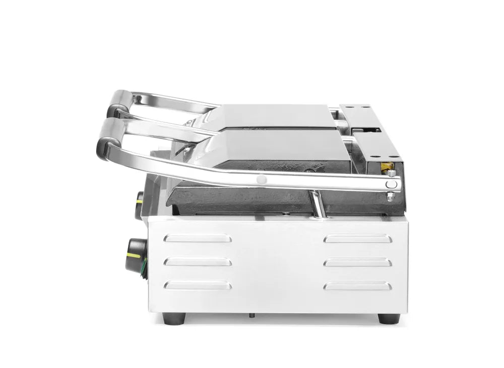 Kontaktgrill - Doppelversion, HENDI, halb glatt, halb gerillt, 230V/3600W, 570x375x(H)216mm