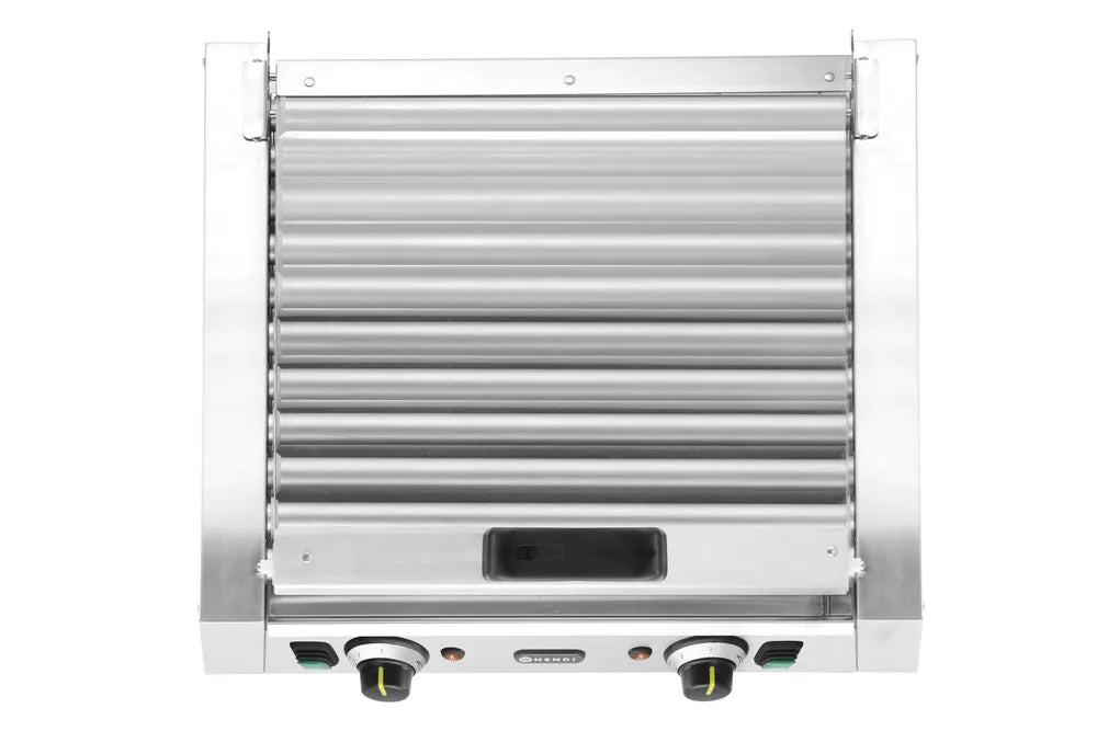 Rollengrill - 2 Zonen mit Energiesparabdeckung, HENDI, 11 Rollen, 220-240V/980W, 566x527x(H)259mm