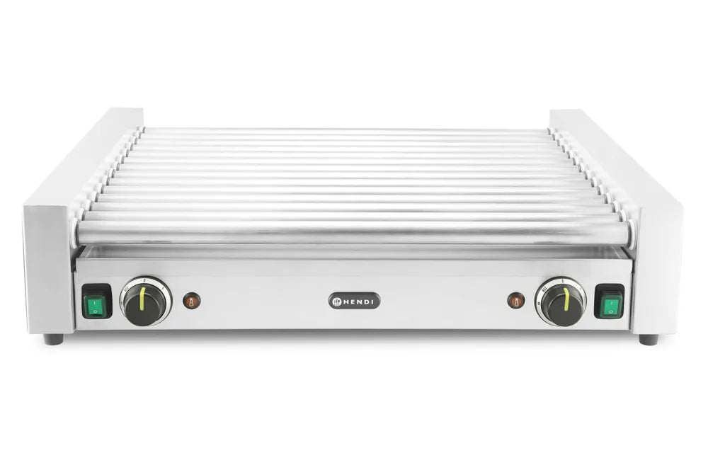 Rollengrill XL - 2 Zonen, HENDI, 14 Rollen, Silber, 220-240V/2000W, 732x590x(H)168mm