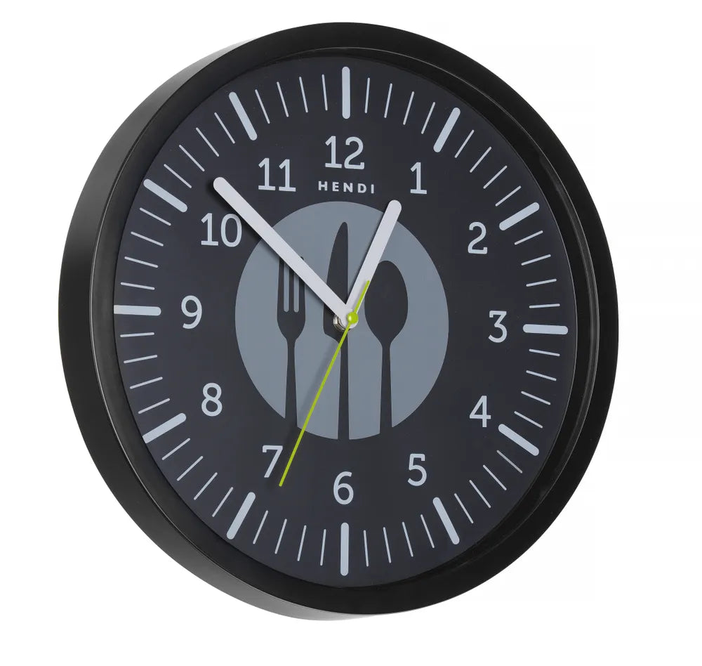 Wanduhr, HENDI, designed by Robert Bronwasser, Schwarz, ⌀356x(H)45mm