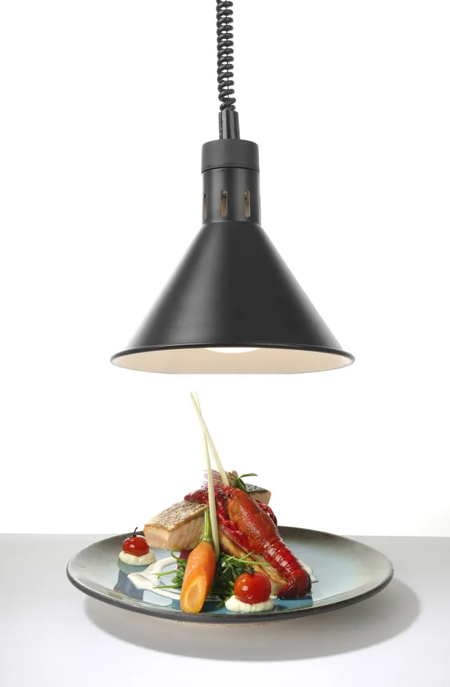 Höhenverstellbare Wärmelampe, konisch, HENDI, Schwarz, 230V/250W, ⌀275x(H)250mm