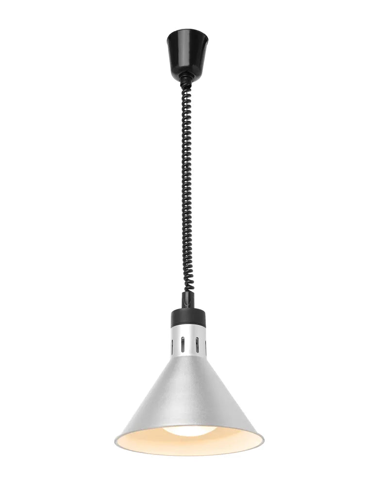 Höhenverstellbare Wärmelampe, konisch, HENDI, Silber, 230V/250W, ⌀275x(H)250mm