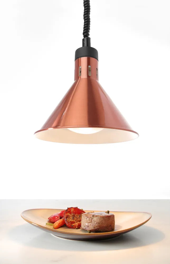 Höhenverstellbare Wärmelampe, konisch, HENDI, Silber, 230V/250W, ⌀275x(H)250mm