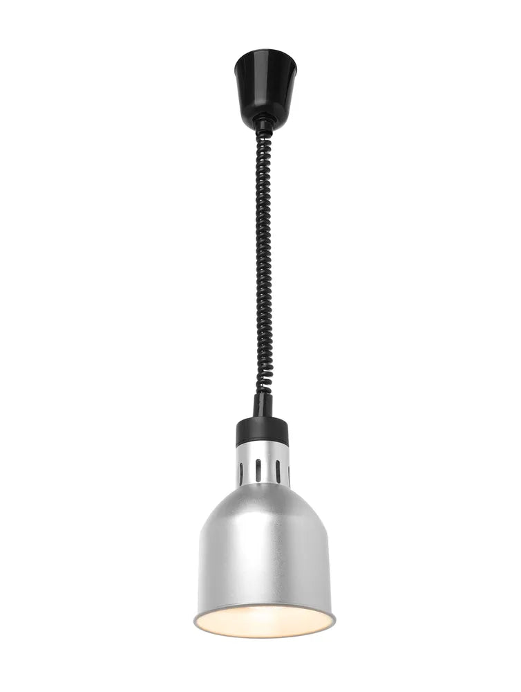 Höhenverstellbare Wärmelampe, zylinderförmig, HENDI, Silber, 230V/250W, ⌀175x(H)250mm