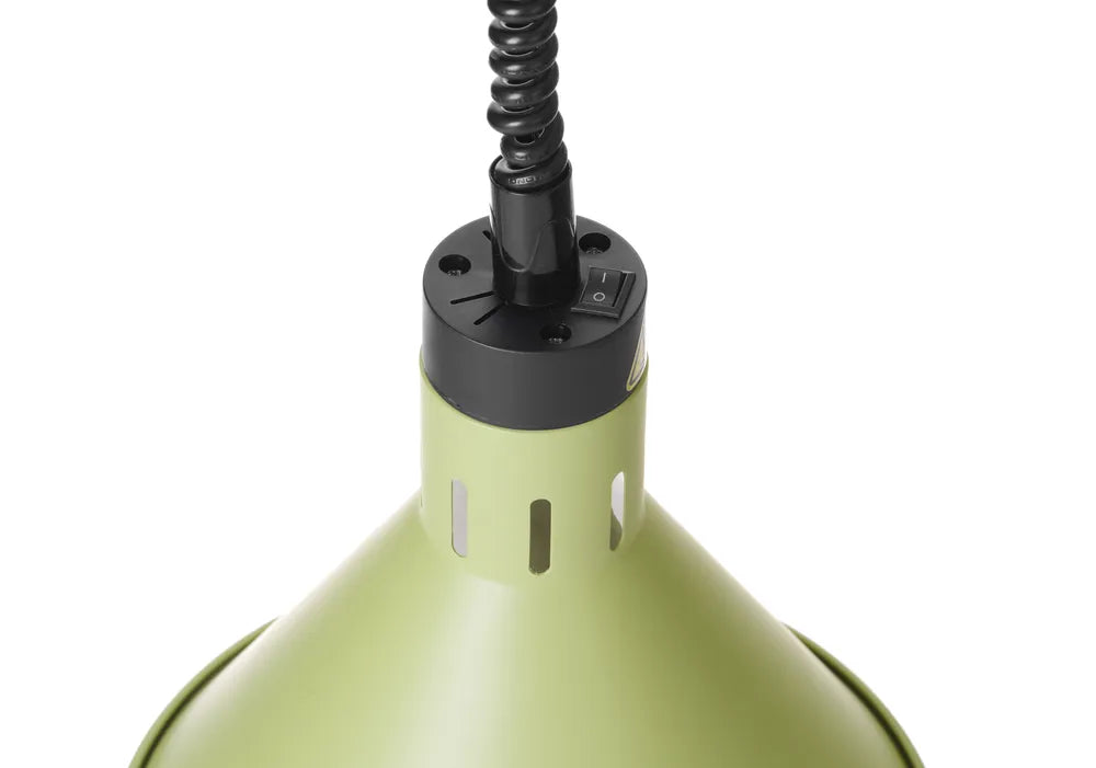 Höhenverstellbare Wärmelampe, konisch, HENDI, Grün, 230V/250W, ⌀275x(H)250mm