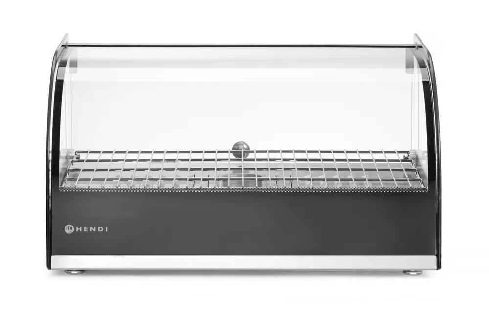 Beheiztes Thekendisplay, HENDI, einzeln, Schwarz, 220-240V/800W, 554x376x(H)311mm