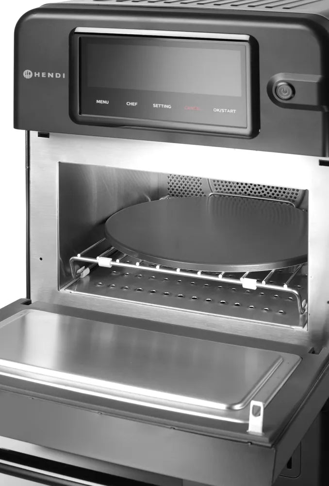 Hochgeschwindigkeits-Backofen CombiTurbo, HENDI, 18L, Schwarz, 230V/3000W, 402x735x(H)608mm