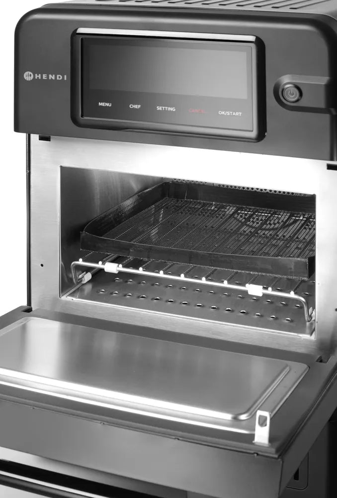 Hochgeschwindigkeits-Backofen CombiTurbo, HENDI, 18L, Schwarz, 230V/3000W, 402x735x(H)608mm