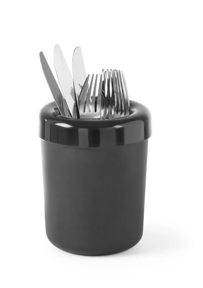 Tischabfalleimer oder Besteckhalter, HENDI, Schwarz, ⌀130x(H)160mm