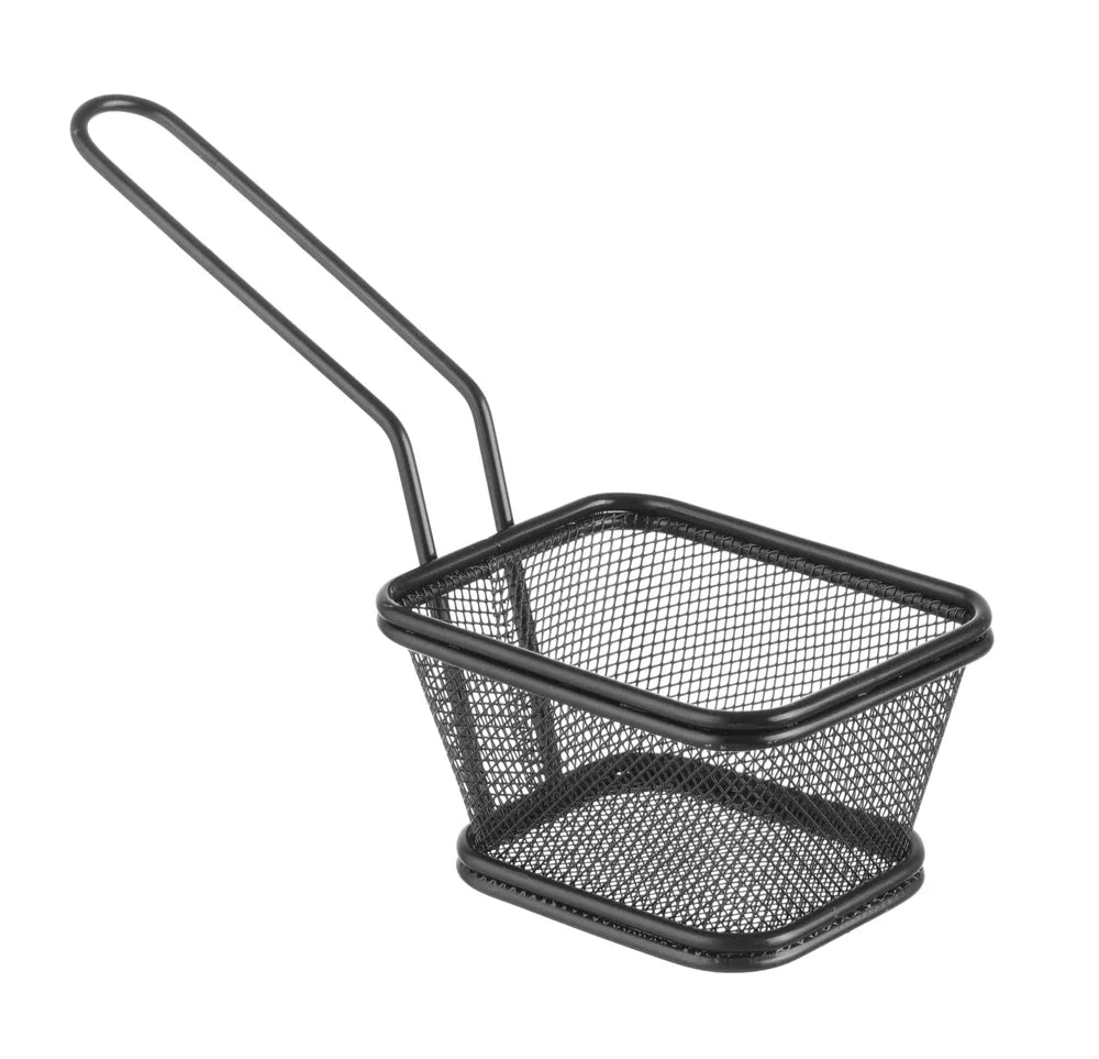 Miniatur-Frittierkörbe stapelbar, schwarz, HENDI, 105x90x(H)60mm