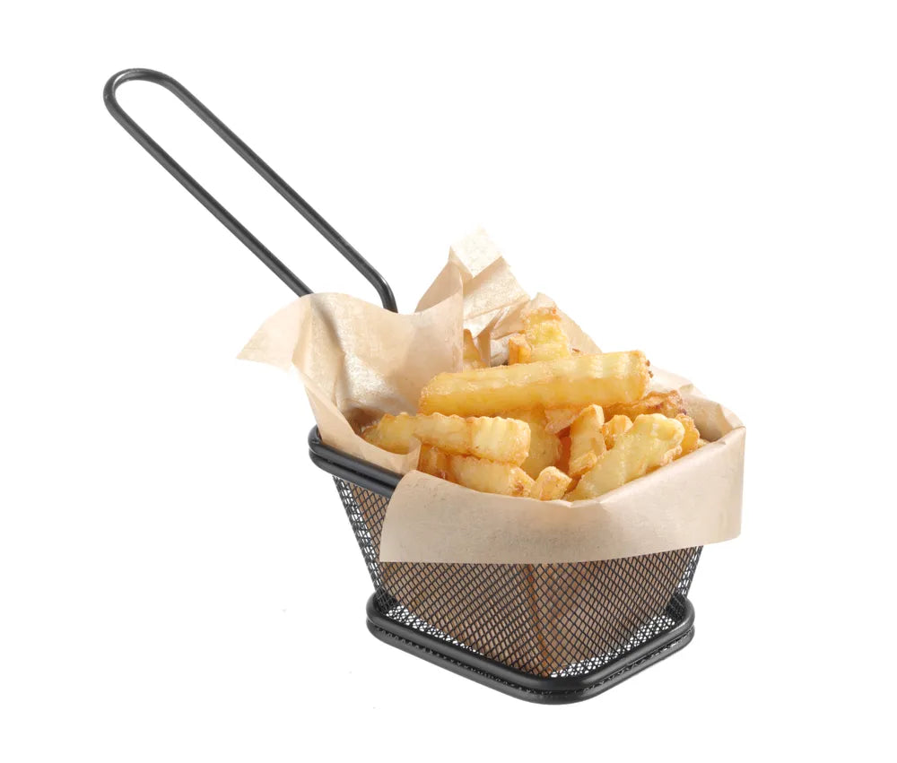 Miniatur-Frittierkörbe stapelbar, schwarz, HENDI, 105x90x(H)60mm