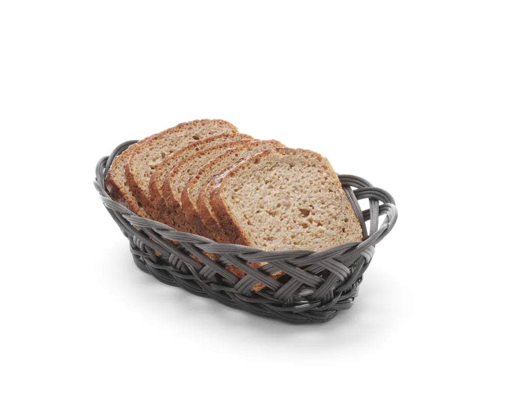 Körbe mit gewebtem Rand, HENDI, quadratisch, Schwarz, 190x190x(H)80mm
