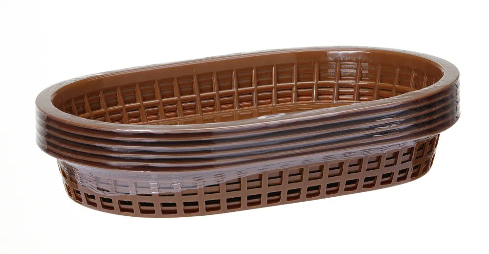 Servierkörbe im Fastfood-Stil, HENDI, Braun, 6 Stk., 275x175x(H)38mm