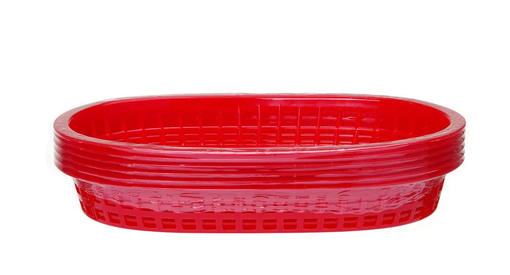 Servierkörbe im Fastfood-Stil, HENDI, Rot, 6 Stk., 272x175x(H)38mm