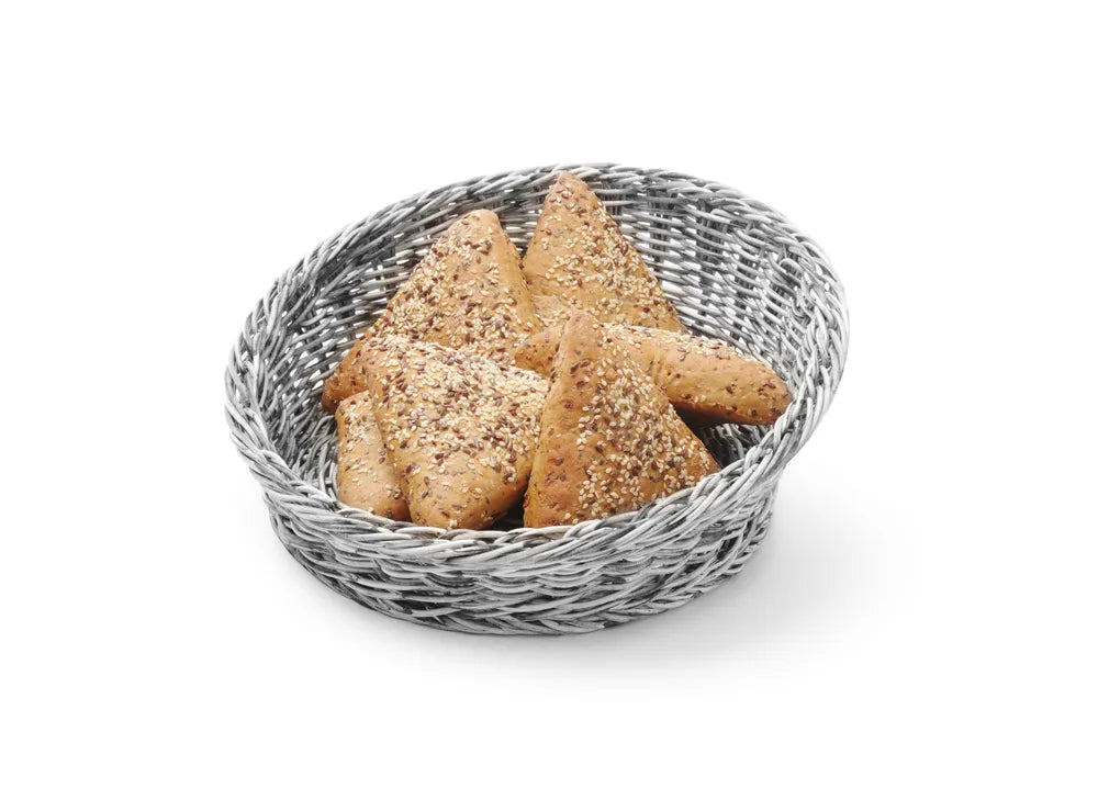 Brotkorb, rund abgeschrägt, HENDI, Hellgrau, ⌀310x(H)120mm