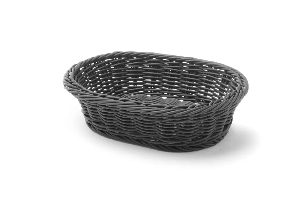 Brotkorb, oval, HENDI, Schwarz, 250x190x(H)65mm