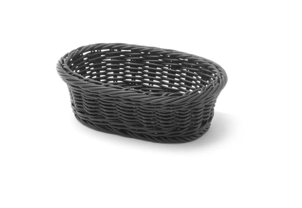 Brotkorb, oval, HENDI, Schwarz, 190x120x(H)60mm