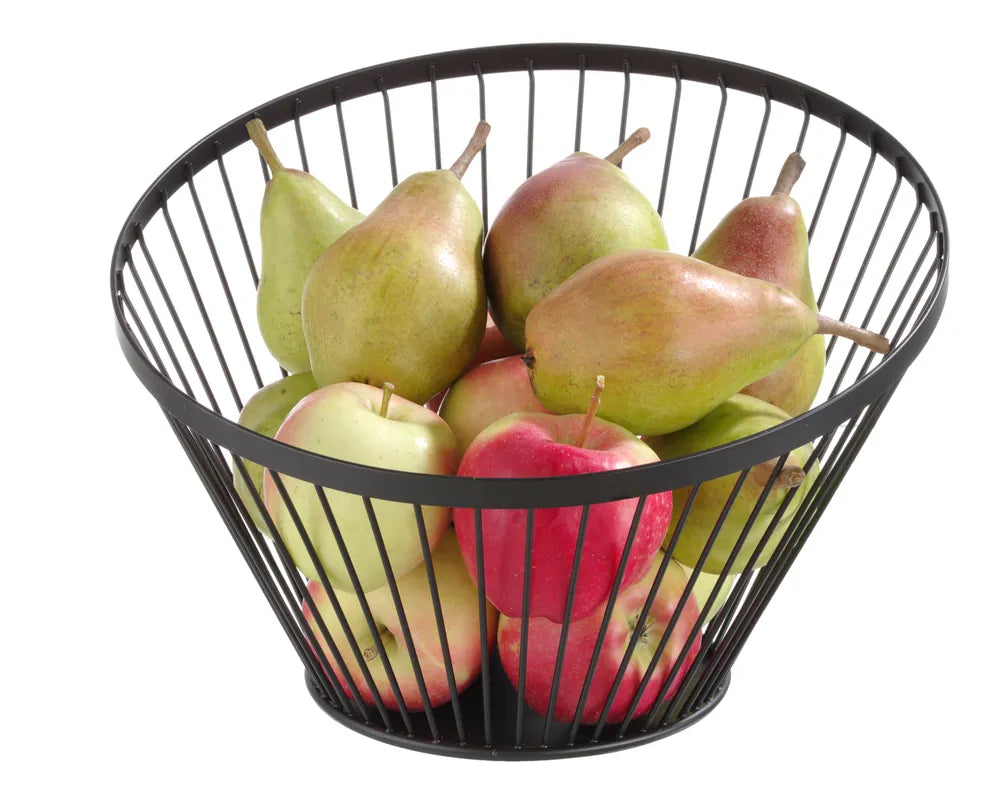 Obstkorb, abgerundet schwarz, HENDI, ⌀280x(H)130mm
