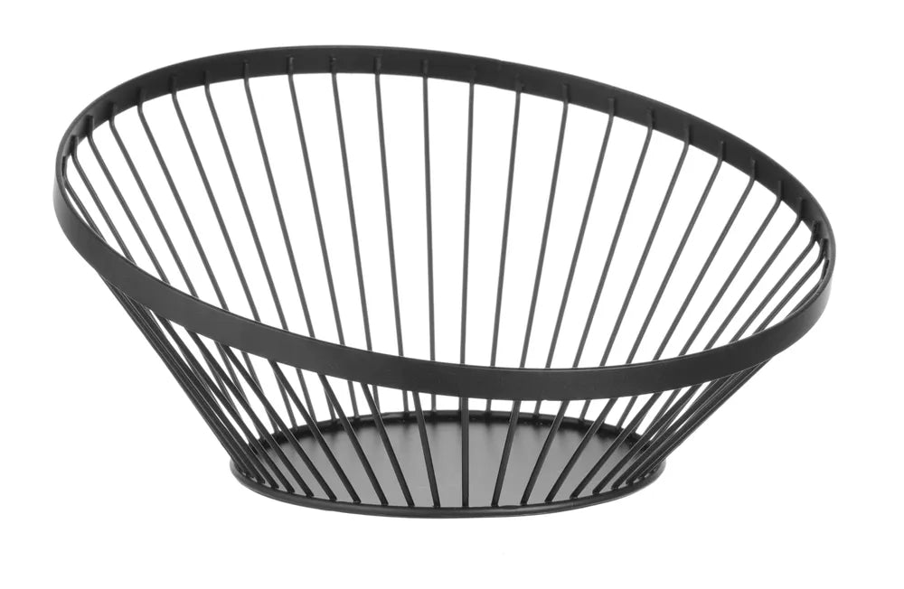Obstkorb, abgerundet schwarz, HENDI, ⌀280x(H)130mm