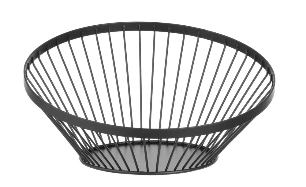 Obstkorb, abgerundet schwarz, HENDI, ⌀280x(H)130mm