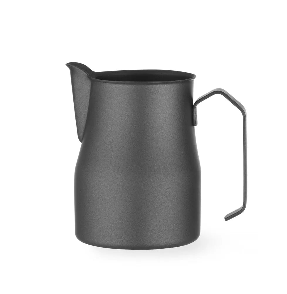 Milchkännchen mit V-förmigem Ausguss, mattschwarz, HENDI, 0,7L, Schwarz, ⌀84x(H)130mm