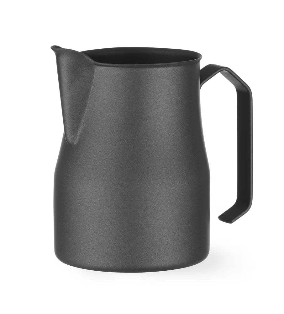 Milchkännchen mit V-förmigem Ausguss, mattschwarz, HENDI, 0,7L, Schwarz, ⌀84x(H)130mm