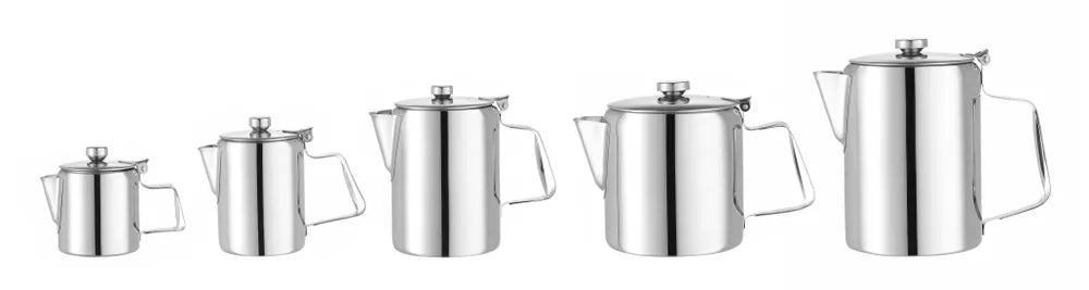 Kaffee-/Teekanne mit Klappdeckel, HENDI, 1,4L, ⌀126x(H)185mm