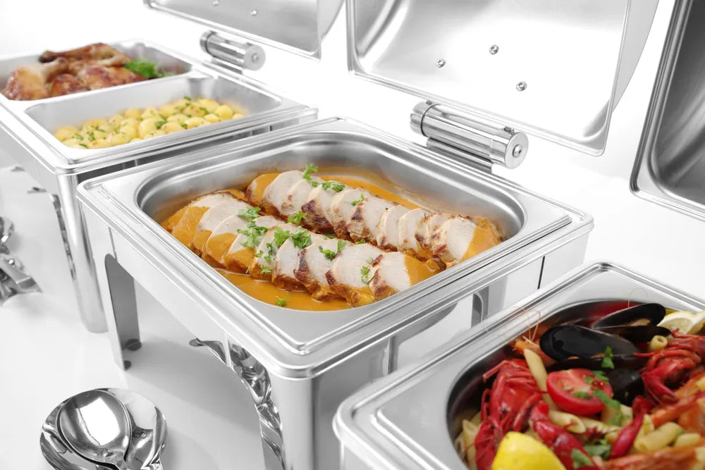 Chafing Dish GN 1/1, Spiegelglanz, HENDI, Profi Line, 9L, 570x405x(H)320mm