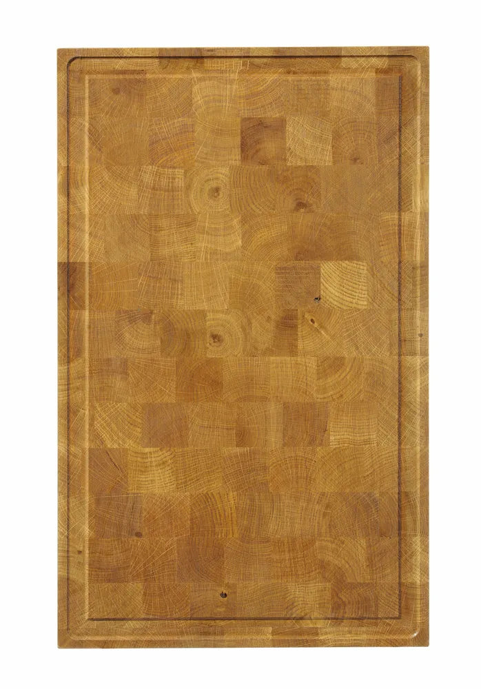Servierbrett aus Eichenholz, Hirnholz, HENDI, 325x265x(H)30mm