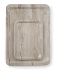 Serviertablett aus Melamin mit Holzoptik , AmerBox, Holz hell, 240x340mm