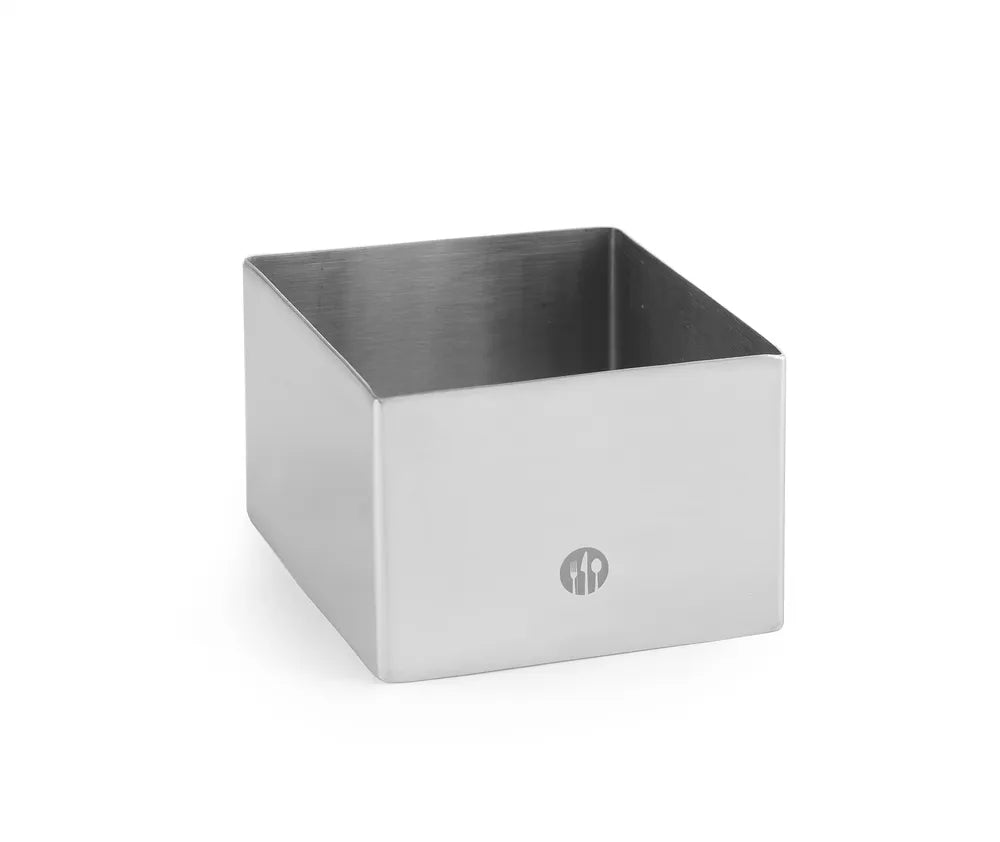 Speiseringe und Stampfer, quadratisch, HENDI, Speisering, 81x81x(H)45mm
