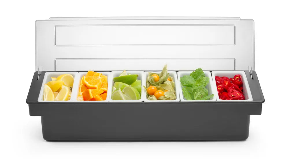 Zutatenbehälter – 6 Fächer, BarUp, 480x150x(H)100mm