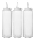 Spenderflaschen, 3er Set, HENDI, 0,35L, Transparent, 3 Stk., ⌀55x(H)205mm