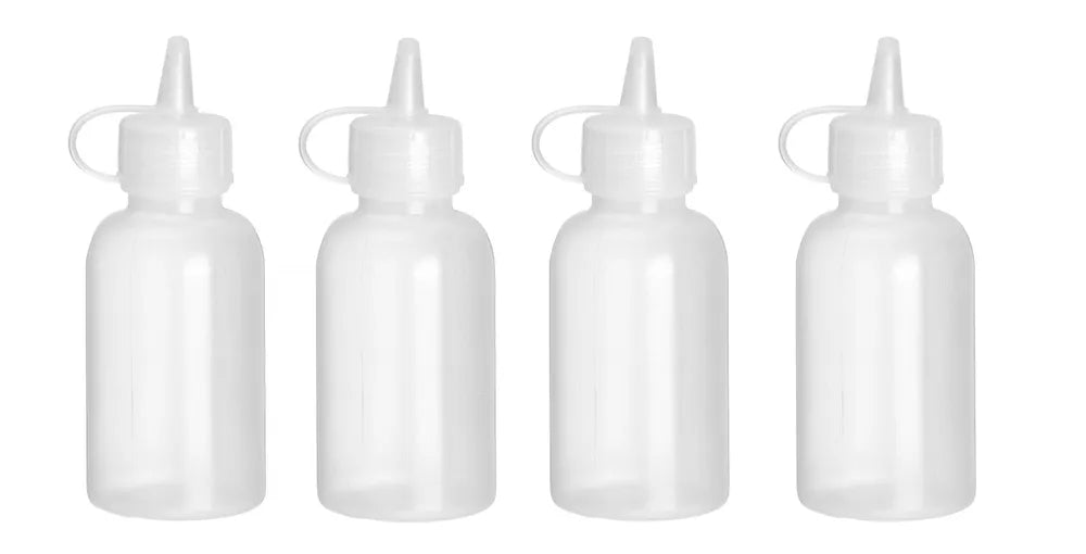Mini-Spenderflaschen – 4er-Set, HENDI, 0,05L, Transparent, ⌀35x(H)100mm