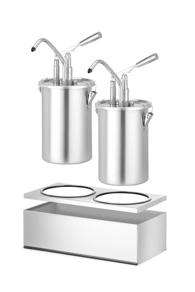 Saucenspender, Edelstahl, Zweier-Set, HENDI, 9L, 400x200x(H)440mm