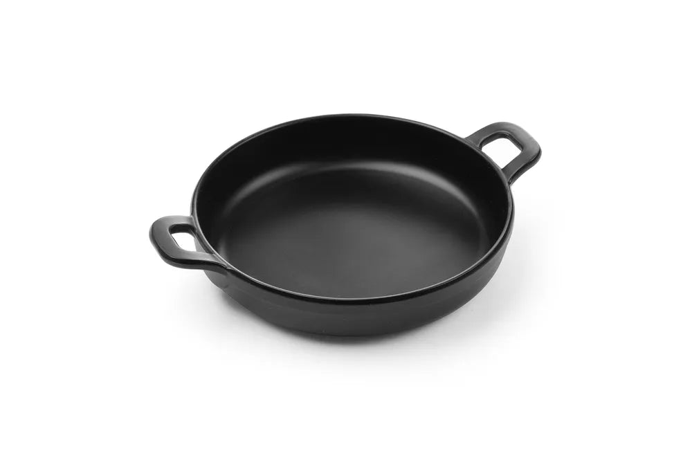 Miniatur-Pfanne aus Melamin, rund, HENDI, Schwarz, 189x147x(H)37mm