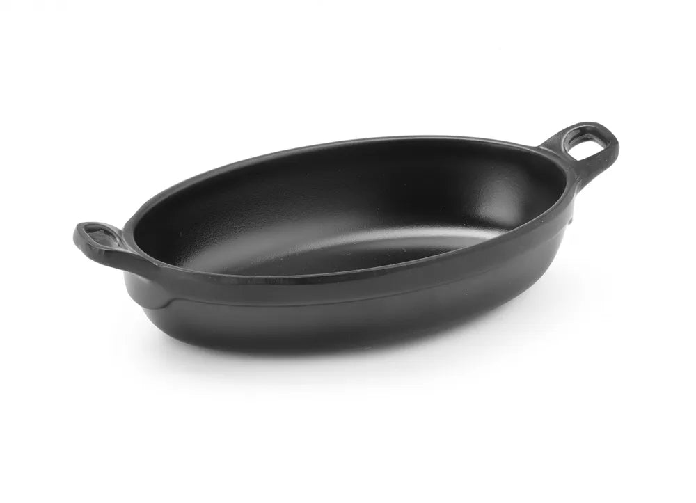 Miniatur-Pfanne, oval, Fine Dine, Schwarz, 155x80x(H)37mm