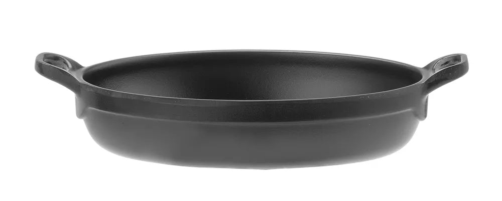 Miniatur-Pfanne, oval, Fine Dine, Schwarz, 155x80x(H)37mm