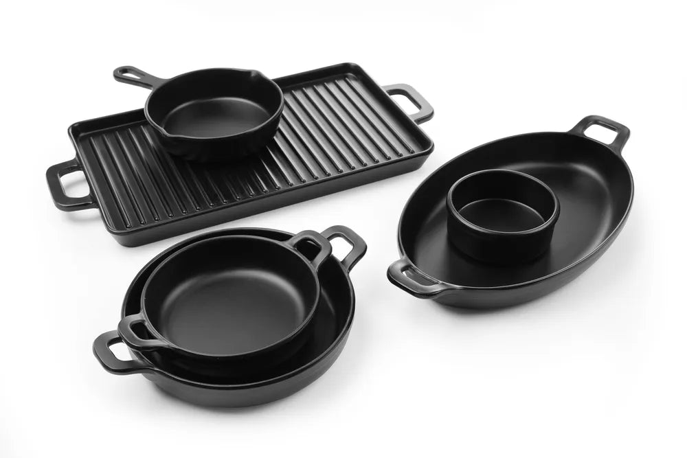 Miniatur-Pfanne, oval, Fine Dine, Schwarz, 263x140x(H)37mm