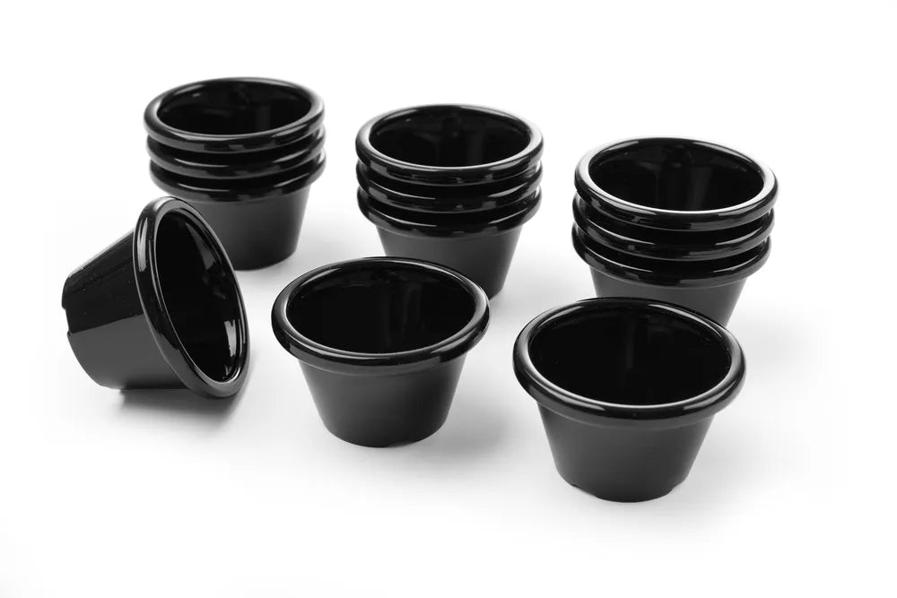 Auflaufförmchen - 12 Stk., HENDI, 0,045L, Schwarz, 12 Stk., ⌀60x(H)35mm