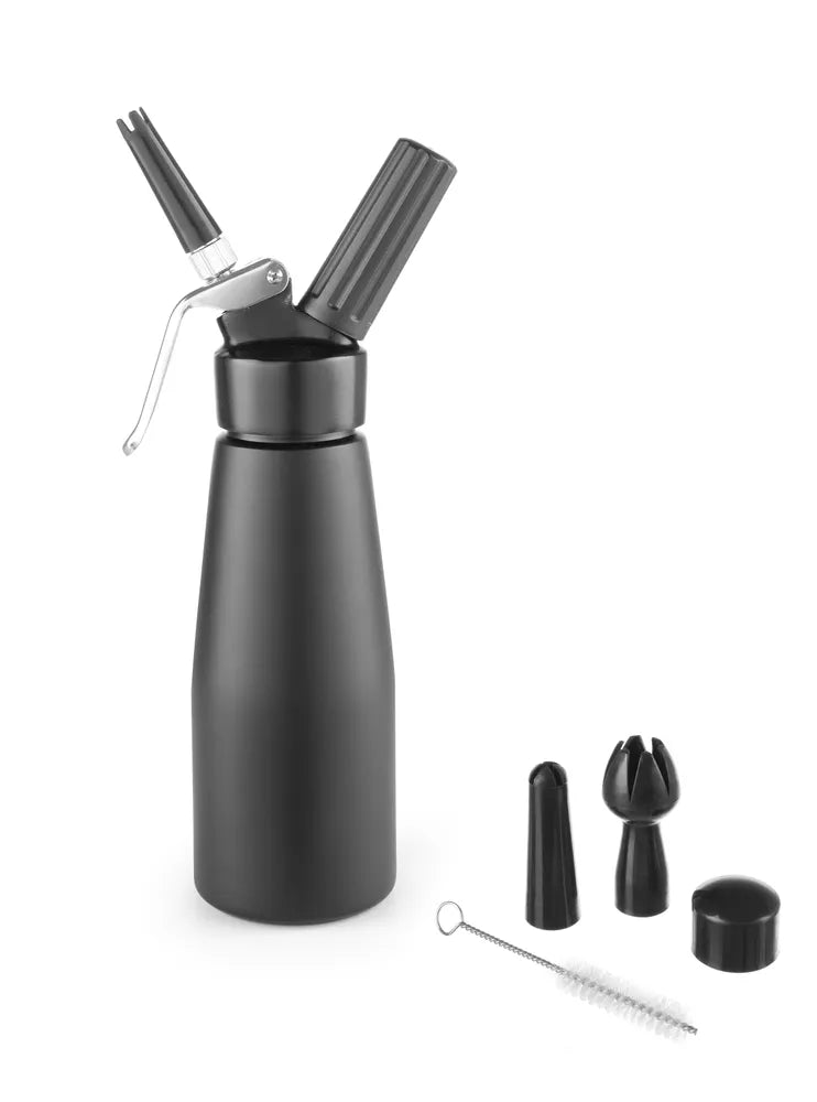 Sahnespender, schwarz, HENDI, Kitchen Line, 0,5L, Schwarz, ⌀80x(H)260mm