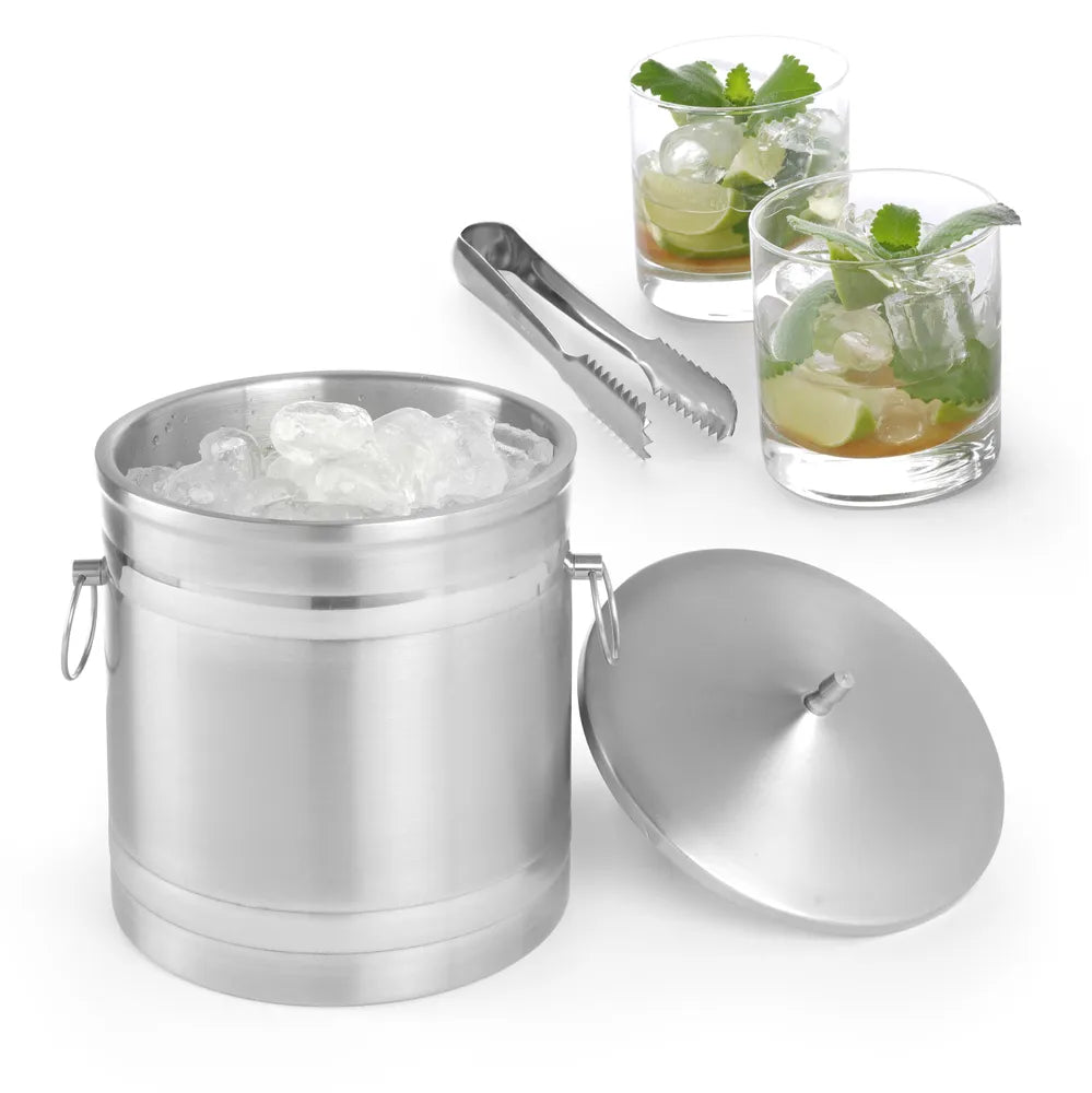 Eiskübel doppelwandig, BarUp, 5L, Silber, ⌀200x(H)230mm