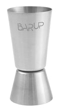 Jigger 20/40 ml, BarUp, Silber, ⌀40x(H)80mm, Rund