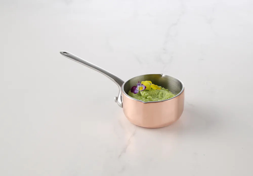 Miniatur-Kasserolle mit Ausgießer, HENDI, 0,05L, ⌀50x(H)30mm