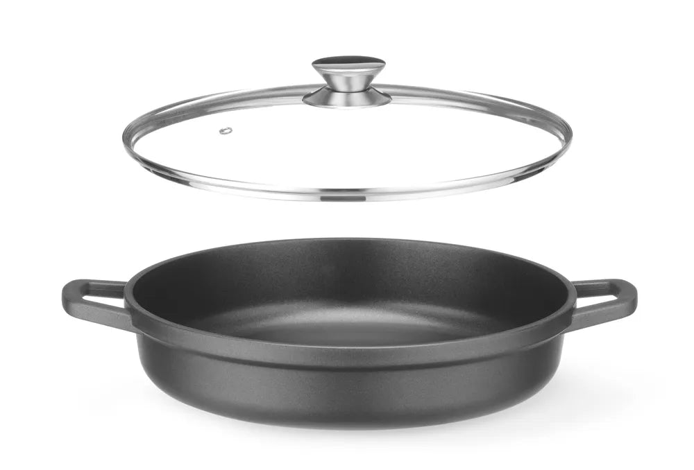 Kasserolle mit Antihaft-Beschichtung, HENDI, 4,3L, Schwarz, 425x332x(H)70mm