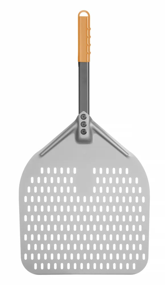 Pizzaschaufel - eckig, gelocht, kurzer Griff, HENDI, 300x660mm