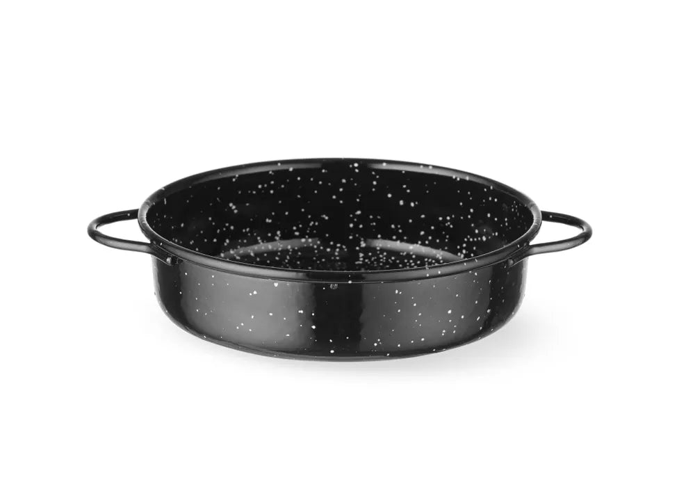 Auflaufform, emailliert, HENDI, Schwarz, ⌀140x(H)45mm, Rund