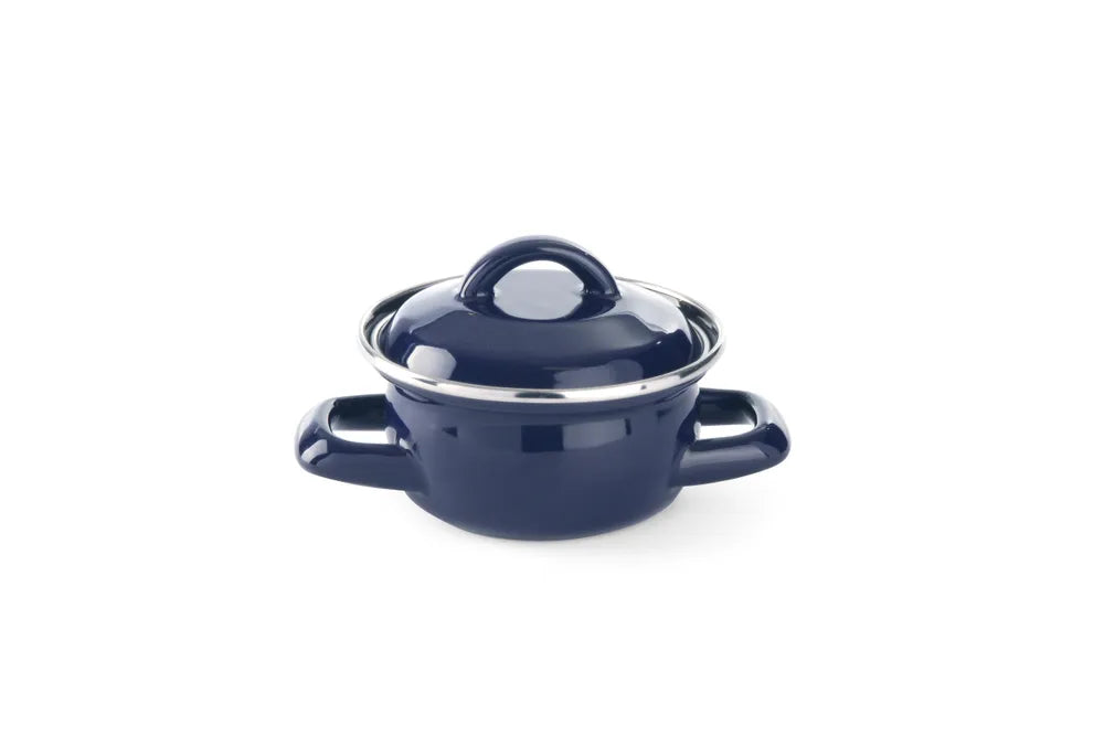 Suppen-/Saucentöpfchen - mit Deckel, HENDI, 0,5L, Schwarz, ⌀135x(H)105mm