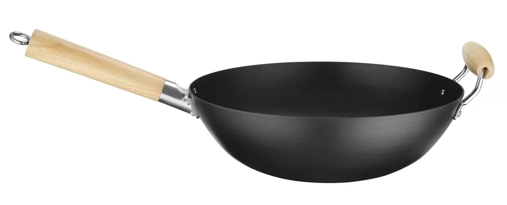 Wok mit Holzgriff, HENDI, ⌀324x565mm