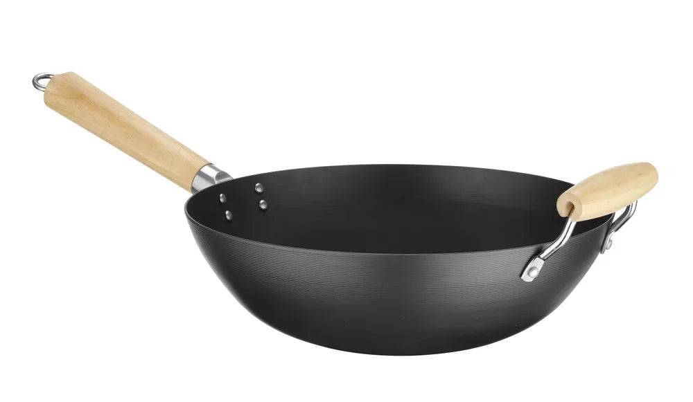Wok mit Holzgriff, HENDI, ⌀324x565mm